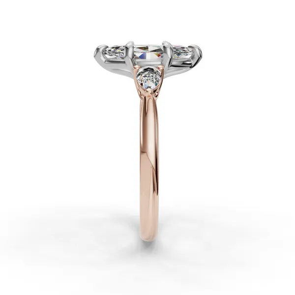18K Rose Gold Marquise Engagement Ring Setting Image 3 SVS Fine Jewelry Oceanside, NY