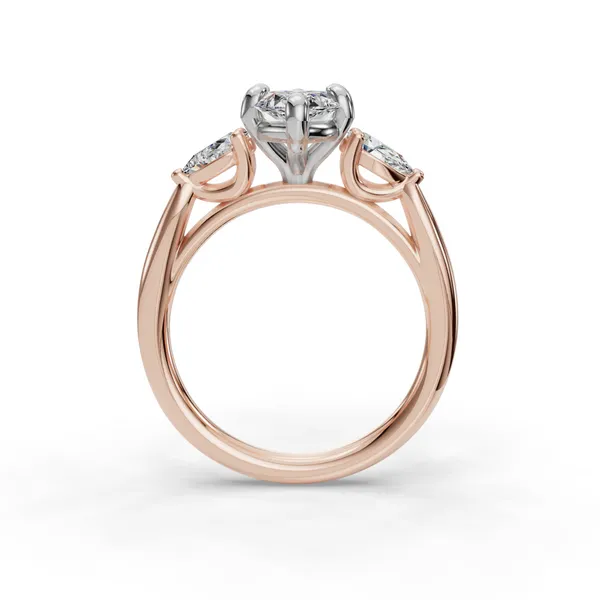 18K Rose Gold Marquise Engagement Ring Setting Image 2 SVS Fine Jewelry Oceanside, NY
