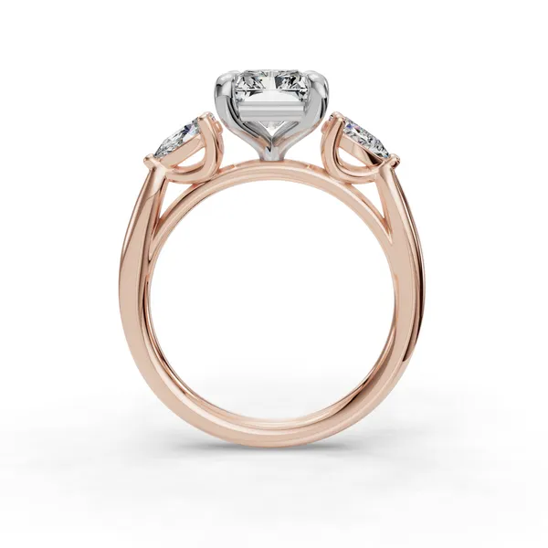18K Rose Gold Radiant Engagement Ring Setting Image 2 SVS Fine Jewelry Oceanside, NY