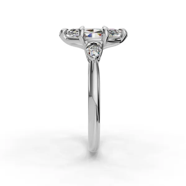 18K White Gold Marquise Engagement Ring Setting Image 3 SVS Fine Jewelry Oceanside, NY