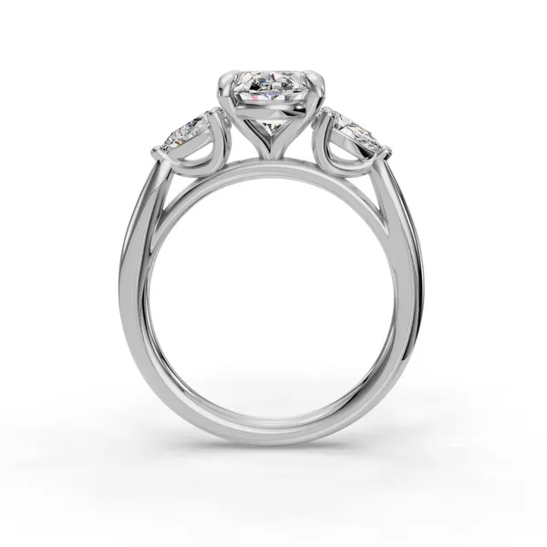 Platinum Oval Engagement Ring Setting Image 2 SVS Fine Jewelry Oceanside, NY