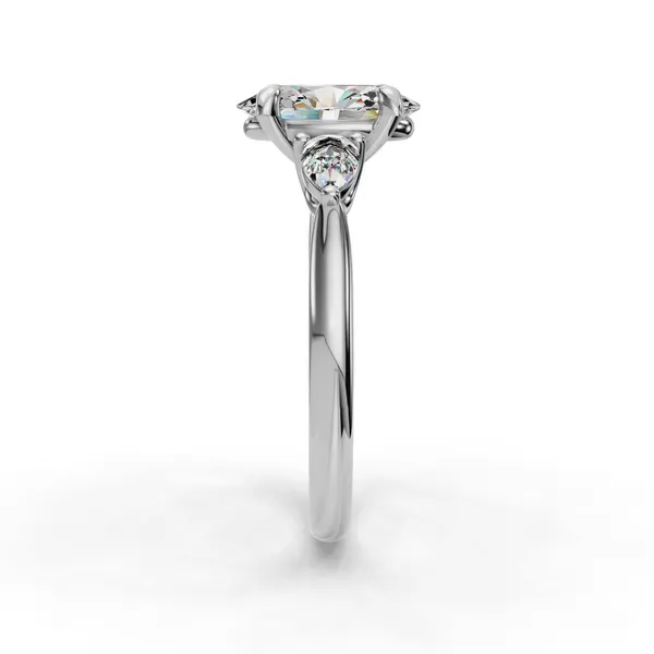 Platinum Oval Engagement Ring Setting Image 3 SVS Fine Jewelry Oceanside, NY