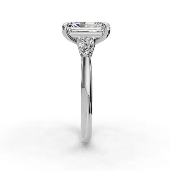 Platinum Radiant Engagement Ring Setting Image 3 SVS Fine Jewelry Oceanside, NY