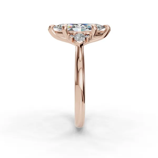 14K Rose Gold Marquise Engagement Ring Setting Image 3 SVS Fine Jewelry Oceanside, NY