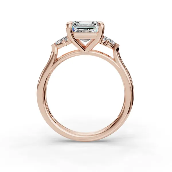 14K Rose Gold Asscher Engagement Ring Setting Image 2 SVS Fine Jewelry Oceanside, NY