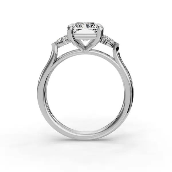 14K White Gold Radiant Engagement Ring Setting Image 2 SVS Fine Jewelry Oceanside, NY
