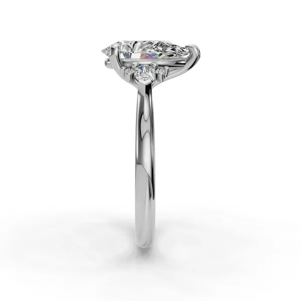 14K White Gold Pear Engagement Ring Setting Image 3 SVS Fine Jewelry Oceanside, NY