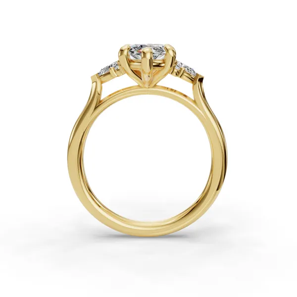 14K Yellow Gold Marquise Engagement Ring Setting Image 2 SVS Fine Jewelry Oceanside, NY