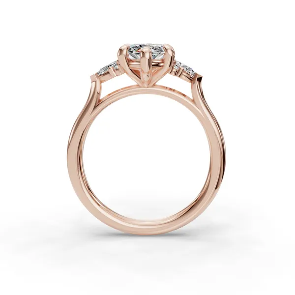 18K Rose Gold Marquise Engagement Ring Setting Image 2 SVS Fine Jewelry Oceanside, NY