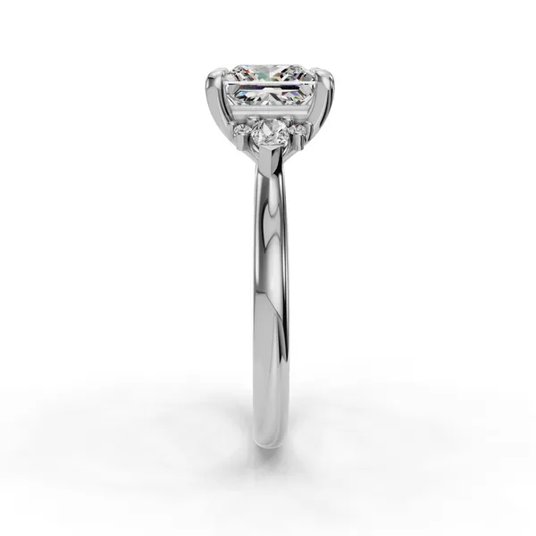 18K White Gold Princess Engagement Ring Setting Image 3 SVS Fine Jewelry Oceanside, NY