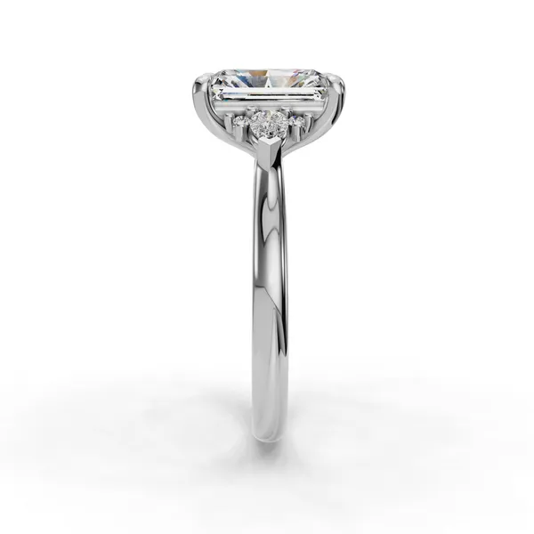 Platinum Radiant Engagement Ring Setting Image 3 SVS Fine Jewelry Oceanside, NY