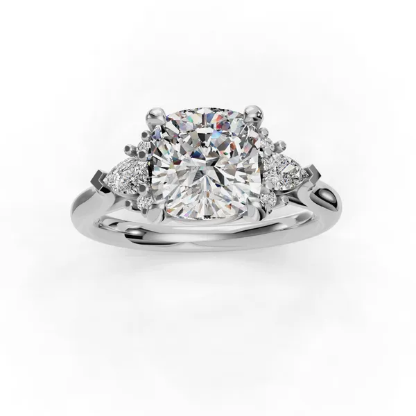Platinum Cushion Engagement Ring Setting Image 4 SVS Fine Jewelry Oceanside, NY