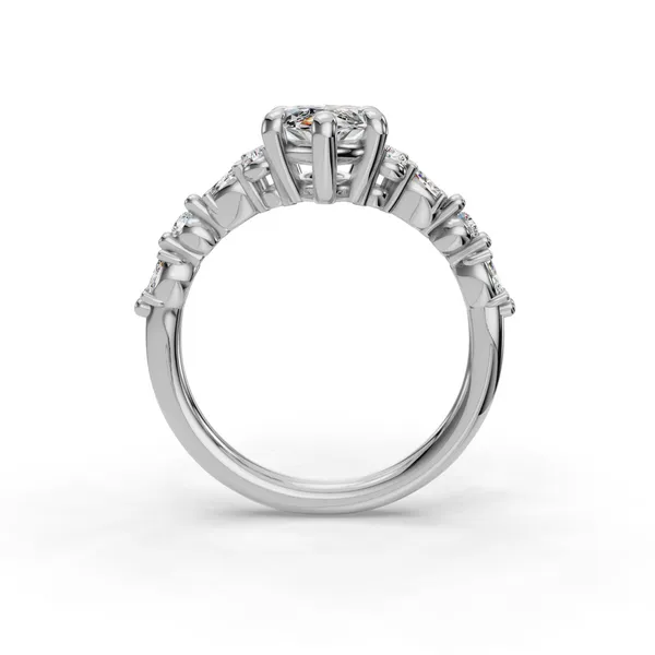 14K White Gold Marquise Engagement Ring Setting Image 2 SVS Fine Jewelry Oceanside, NY