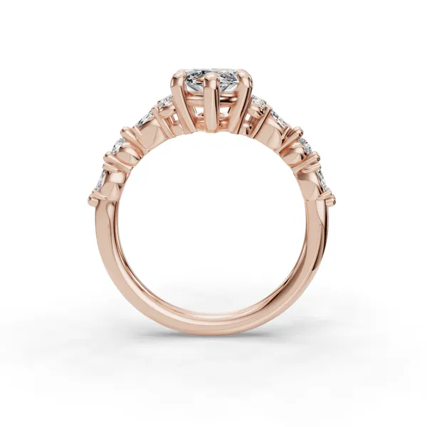 18K Rose Gold Marquise Engagement Ring Setting Image 2 SVS Fine Jewelry Oceanside, NY