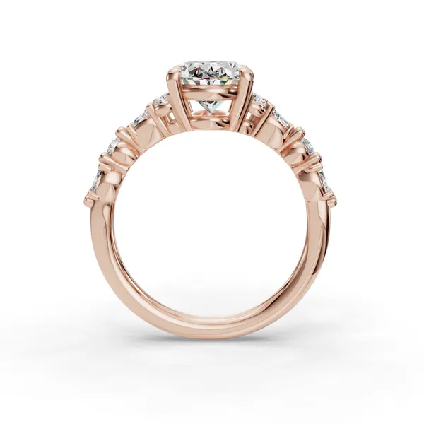 18K Rose Gold Oval Engagement Ring Setting Image 2 SVS Fine Jewelry Oceanside, NY