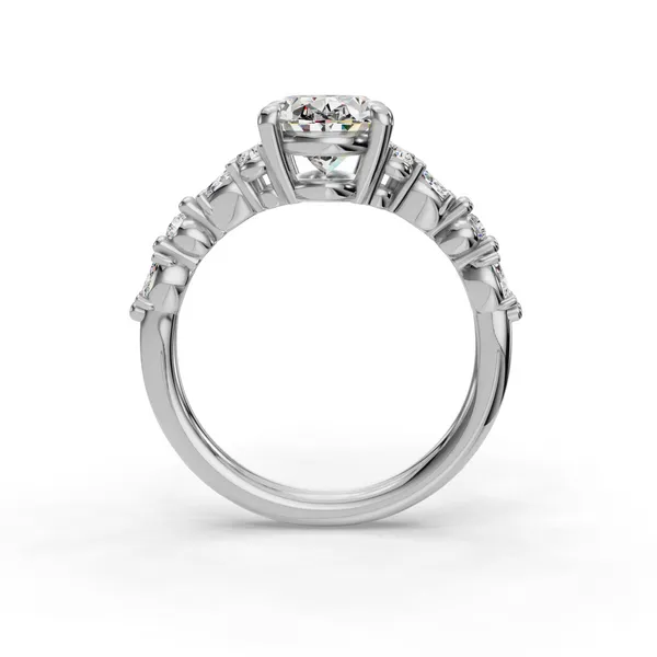 Platinum Oval Engagement Ring Setting Image 2 SVS Fine Jewelry Oceanside, NY