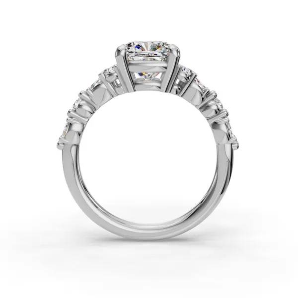 Platinum Cushion Engagement Ring Setting Image 2 SVS Fine Jewelry Oceanside, NY