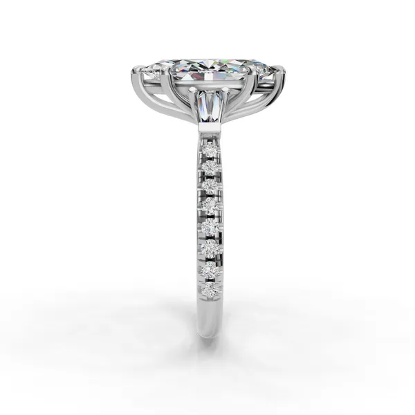 Platinum Marquise Engagement Ring Setting Image 3 SVS Fine Jewelry Oceanside, NY