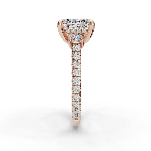 14K Rose Gold Princess Engagement Ring Setting Image 3 SVS Fine Jewelry Oceanside, NY