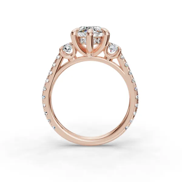 14K Rose Gold Marquise Engagement Ring Setting Image 2 SVS Fine Jewelry Oceanside, NY