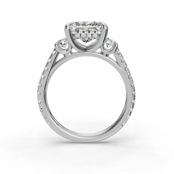 14K White Gold Princess Engagement Ring Setting Image 2 SVS Fine Jewelry Oceanside, NY