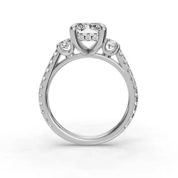 14K White Gold Radiant Engagement Ring Setting Image 2 SVS Fine Jewelry Oceanside, NY