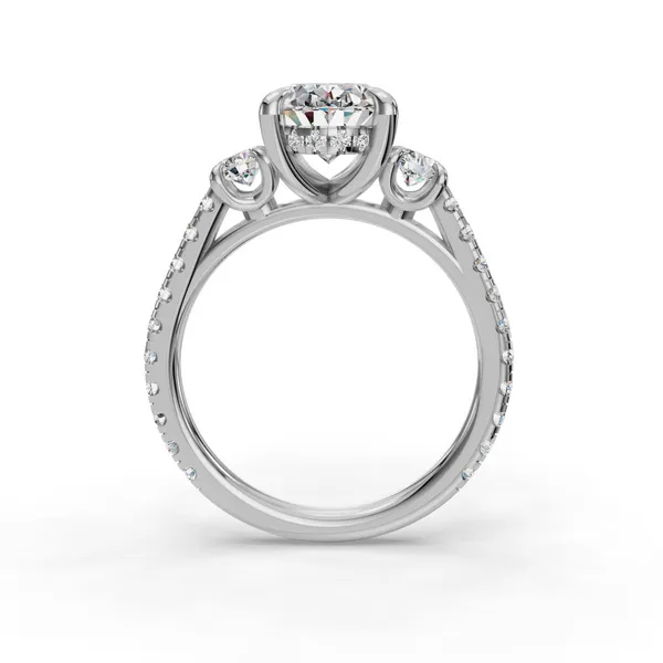14K White Gold Oval Engagement Ring Setting Image 2 SVS Fine Jewelry Oceanside, NY