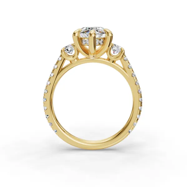 14K Yellow Gold Marquise Engagement Ring Setting Image 2 SVS Fine Jewelry Oceanside, NY