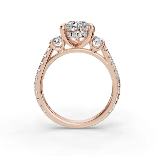 18K Rose Gold Pear Engagement Ring Setting Image 2 SVS Fine Jewelry Oceanside, NY