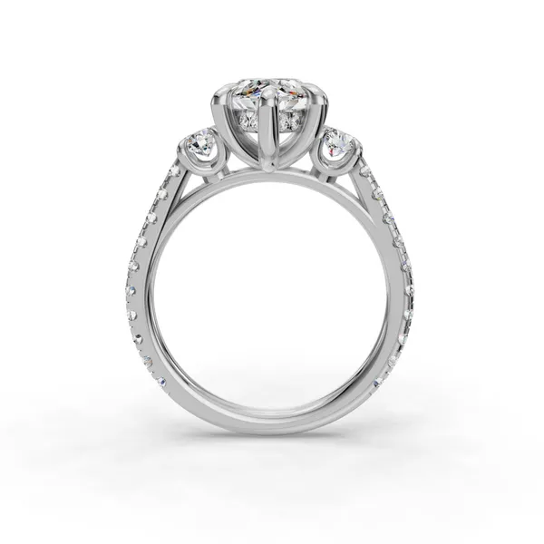 18K White Gold Marquise Engagement Ring Setting Image 2 SVS Fine Jewelry Oceanside, NY