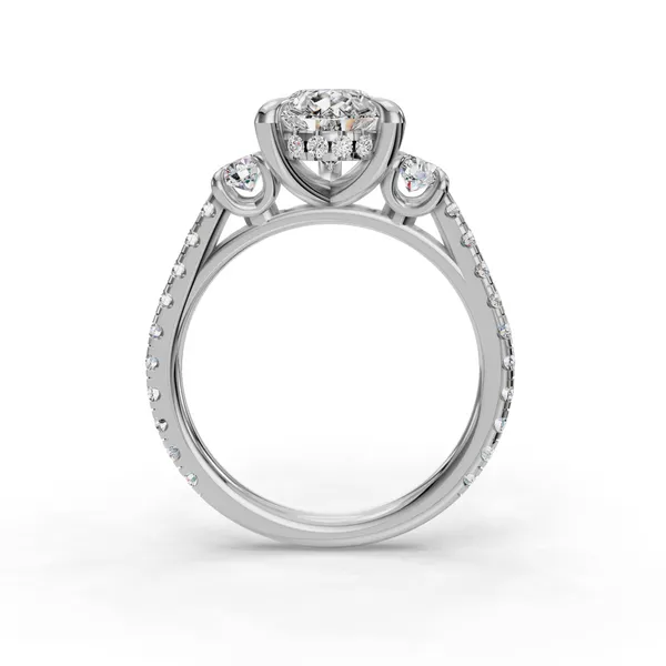 Platinum Pear Engagement Ring Setting Image 2 SVS Fine Jewelry Oceanside, NY