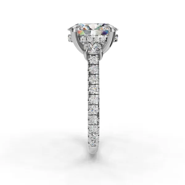 Platinum Oval Engagement Ring Setting Image 3 SVS Fine Jewelry Oceanside, NY