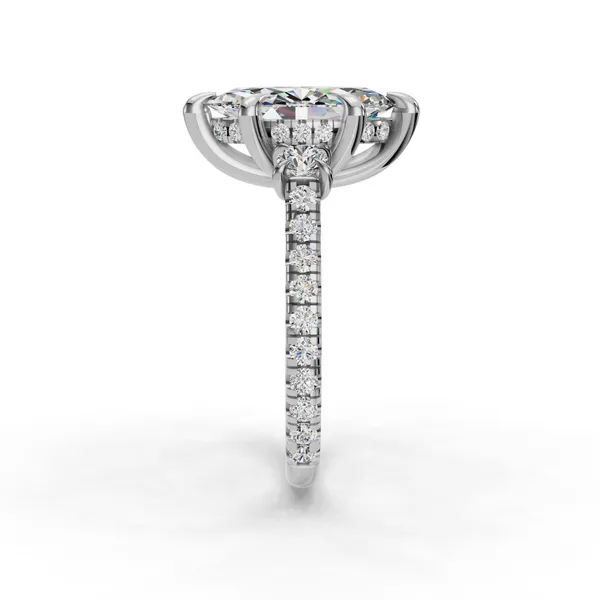 Platinum Marquise Engagement Ring Setting Image 3 SVS Fine Jewelry Oceanside, NY