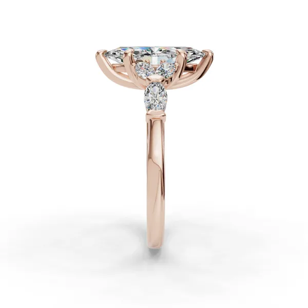 14K Rose Gold Marquise Engagement Ring Setting Image 3 SVS Fine Jewelry Oceanside, NY