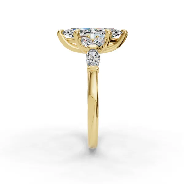 14K Yellow Gold Marquise Engagement Ring Setting Image 3 SVS Fine Jewelry Oceanside, NY