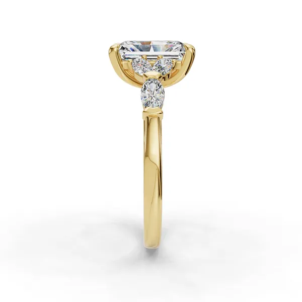 14K Yellow Gold Radiant Engagement Ring Setting Image 3 SVS Fine Jewelry Oceanside, NY