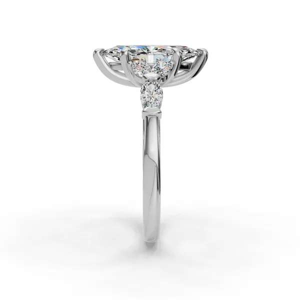 18K White Gold Marquise Engagement Ring Setting Image 3 SVS Fine Jewelry Oceanside, NY
