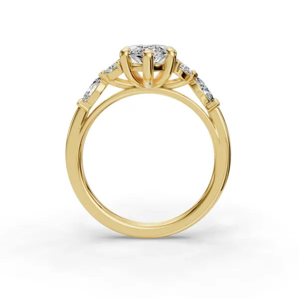 18K Yellow Gold Marquise Engagement Ring Setting Image 2 SVS Fine Jewelry Oceanside, NY