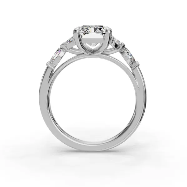 Platinum Radiant Engagement Ring Setting Image 2 SVS Fine Jewelry Oceanside, NY