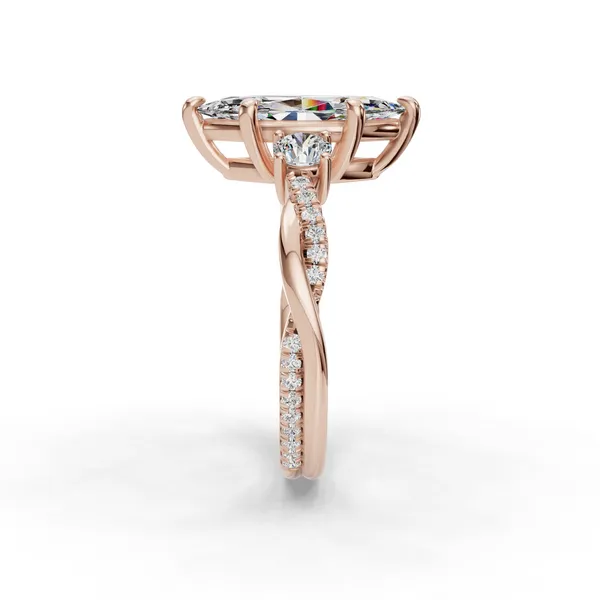 14K Rose Gold Marquise Engagement Ring Setting Image 3 SVS Fine Jewelry Oceanside, NY