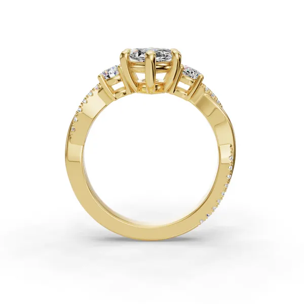 14K Yellow Gold Marquise Engagement Ring Setting Image 2 SVS Fine Jewelry Oceanside, NY