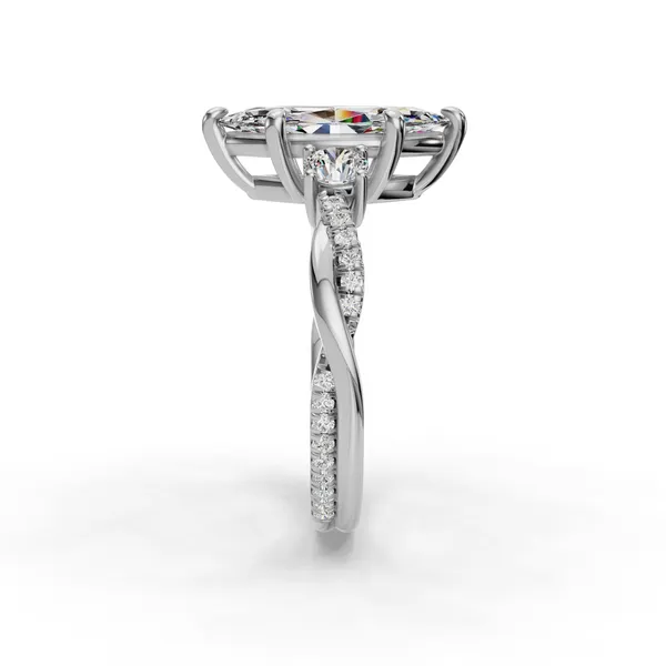 Platinum Marquise Engagement Ring Setting Image 3 SVS Fine Jewelry Oceanside, NY