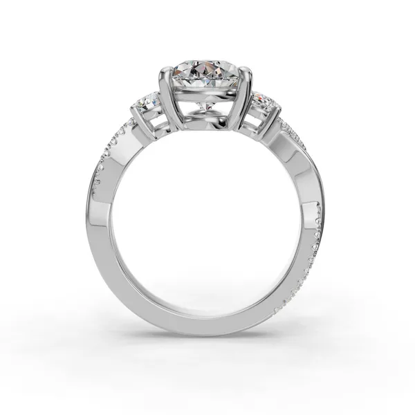 Platinum Pear Engagement Ring Setting Image 2 SVS Fine Jewelry Oceanside, NY