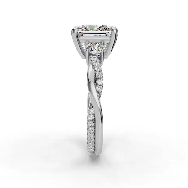 Platinum Princess Engagement Ring Setting Image 3 SVS Fine Jewelry Oceanside, NY
