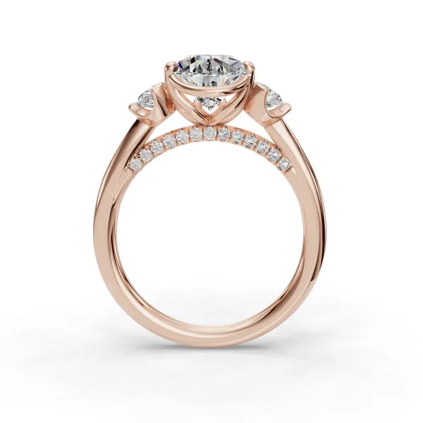 18K Rose Gold Pear Engagement Ring Setting Image 2 SVS Fine Jewelry Oceanside, NY