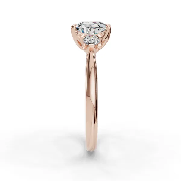 18K Rose Gold Princess Engagement Ring Setting Image 3 SVS Fine Jewelry Oceanside, NY