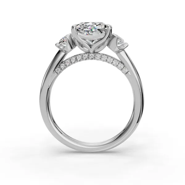 18K White Gold Princess Engagement Ring Setting Image 2 SVS Fine Jewelry Oceanside, NY