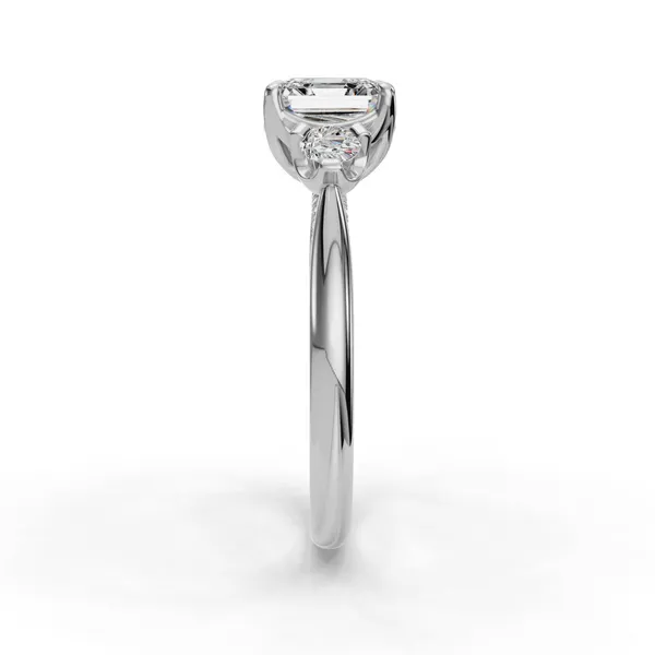 Platinum Asscher Engagement Ring Setting Image 3 SVS Fine Jewelry Oceanside, NY
