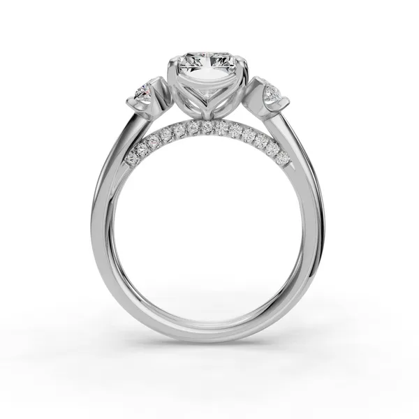Platinum Radiant Engagement Ring Setting Image 2 SVS Fine Jewelry Oceanside, NY