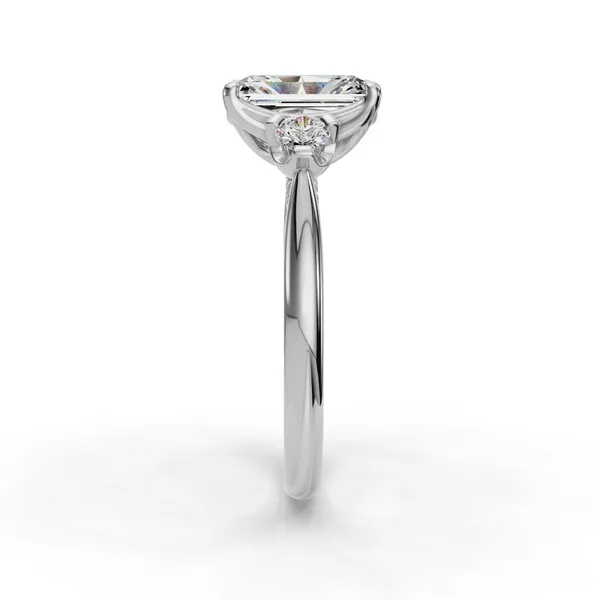 Platinum Radiant Engagement Ring Setting Image 3 SVS Fine Jewelry Oceanside, NY